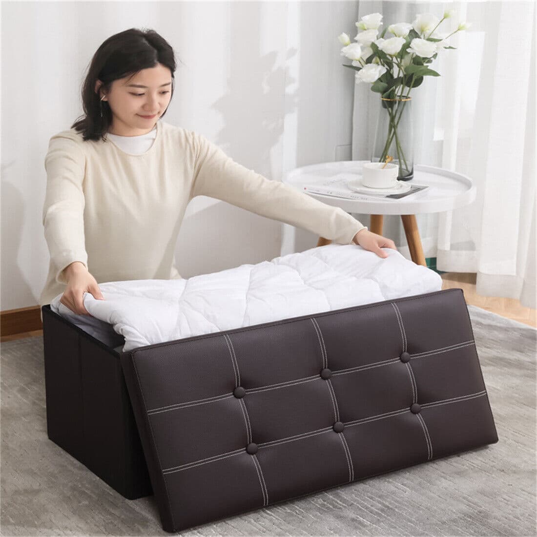 Folding Pet Stairs for Small Dogs & Cats with Storage - image 2
