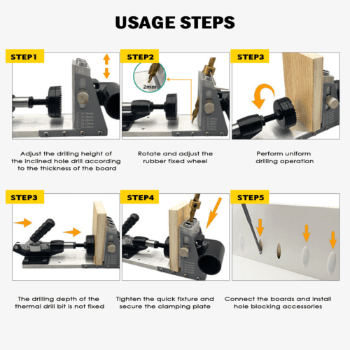 Metal Pocket Hole Jig Kit for Clean Wood Joints - image 4