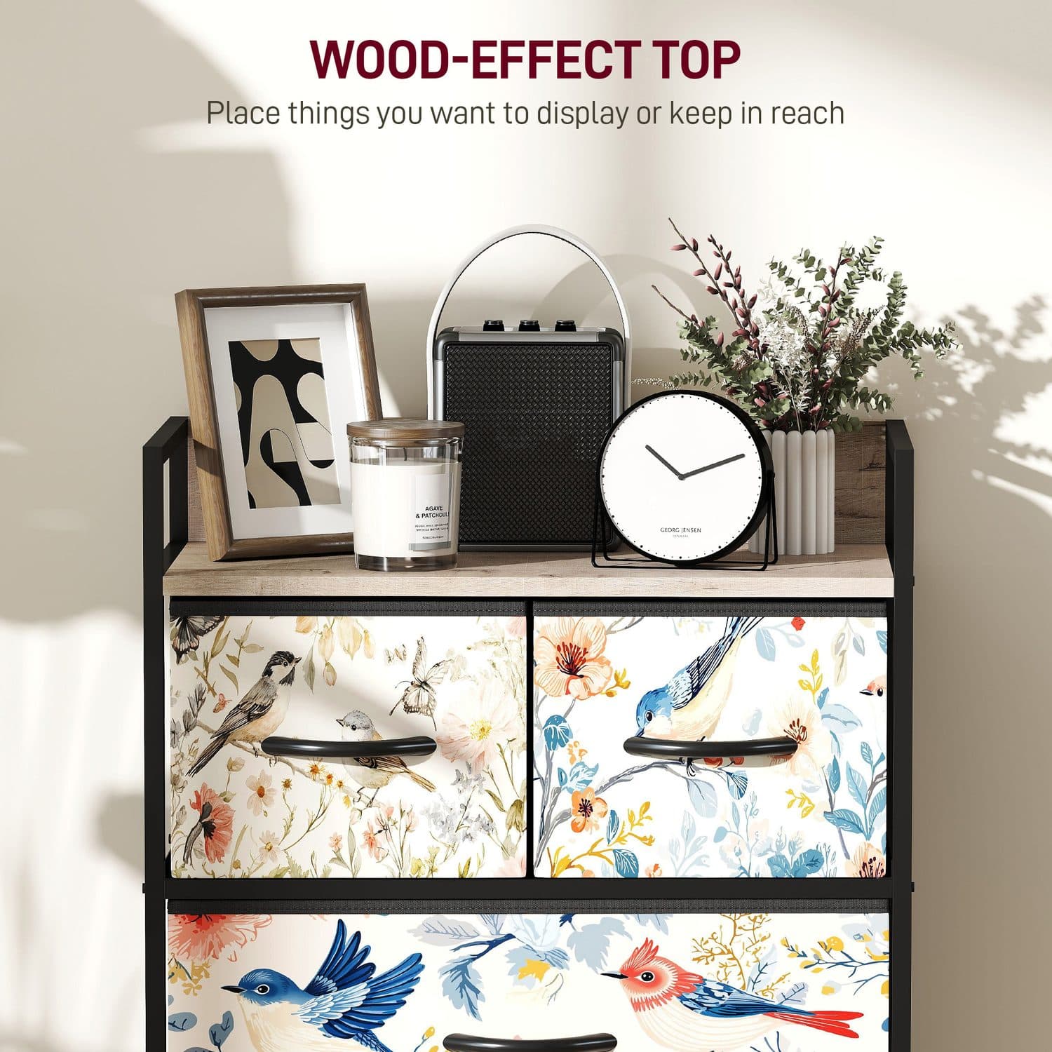 White 4-Drawer Fabric Chest of Drawers - image 2