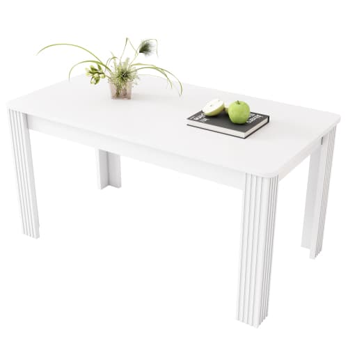 Modern Rectangular Dining Table for 4 People (Oak Effect) - image 4