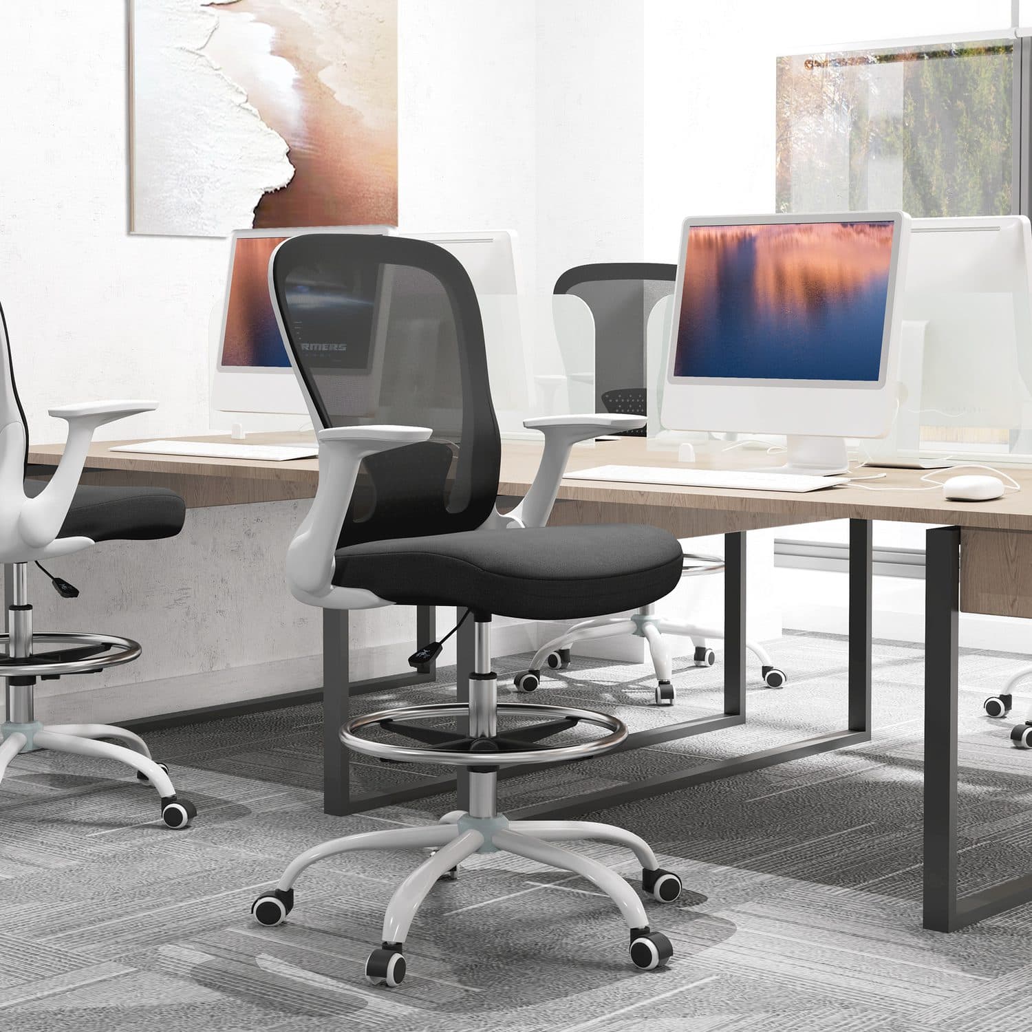 Ergonomic Mesh Draughtsman Chair for Elevated Comfort - image 2
