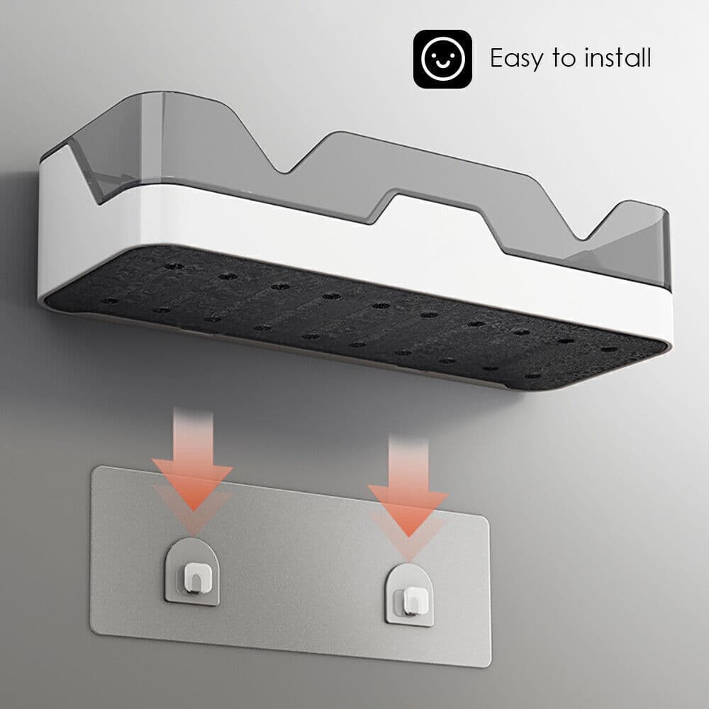 No-Drill Bathroom Shelf with Drainage — Self-Adhesive Wall Caddy - Default