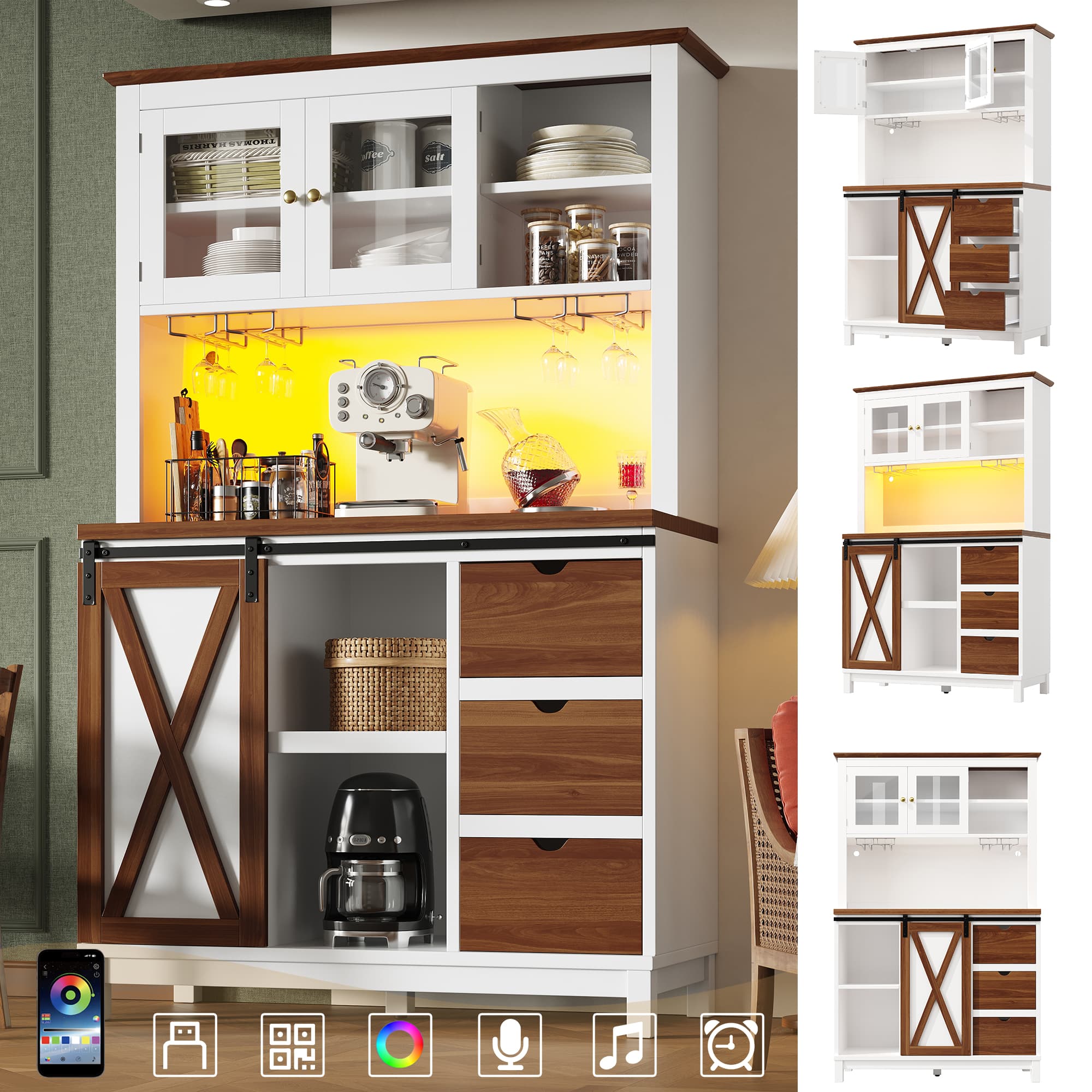 Smart LED Storage Cabinet - White