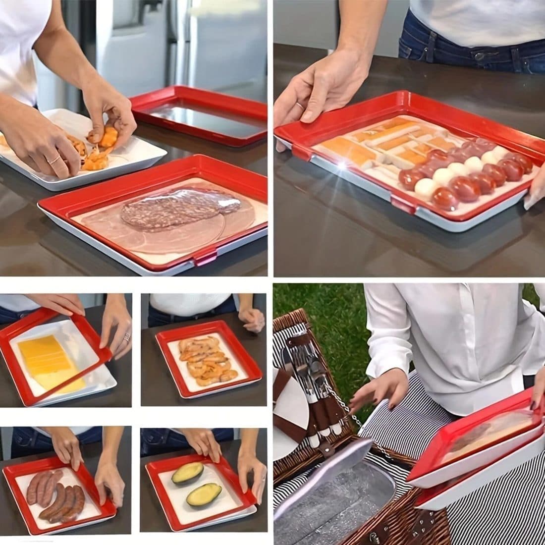 Reusable Stretch Food Storage Trays for Fresher Meals - image 9