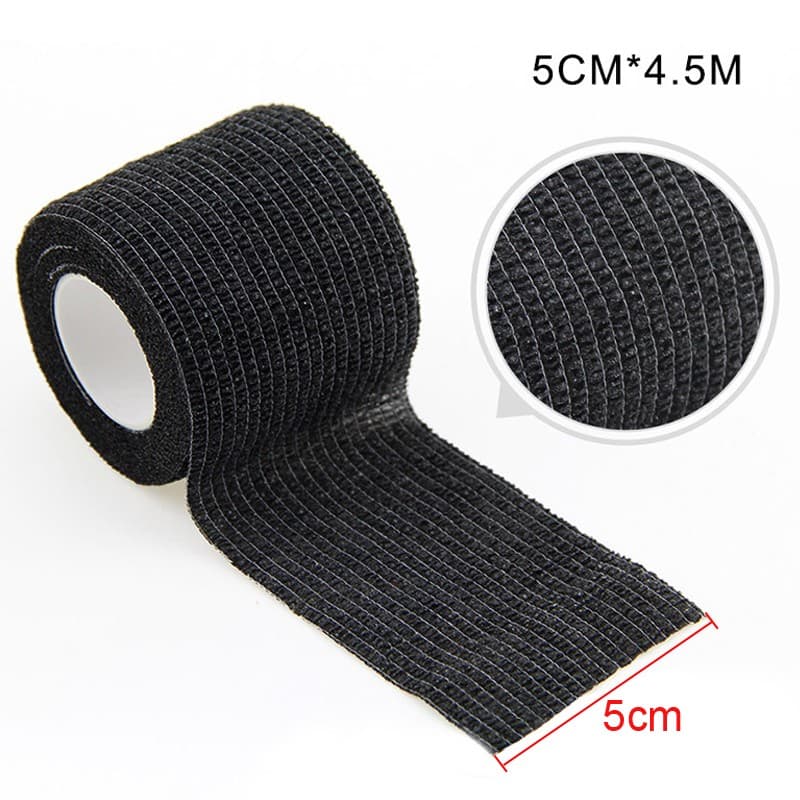 Black Cohesive Elastic Bandage Tape, Pack of 10 Rolls - Nonwoven