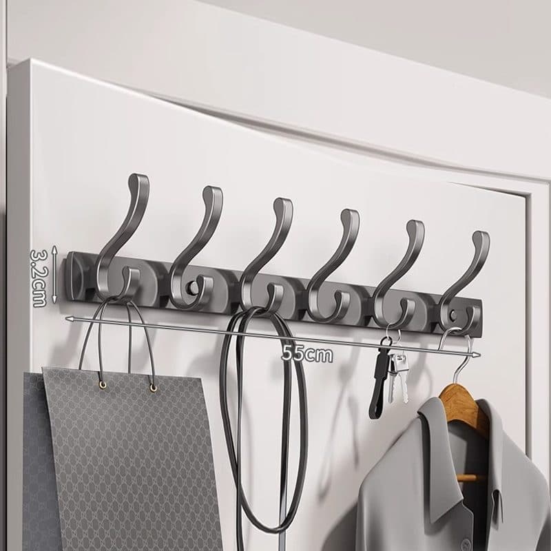 Slim 12 hook wall rack for coats, bags and keys - image 6