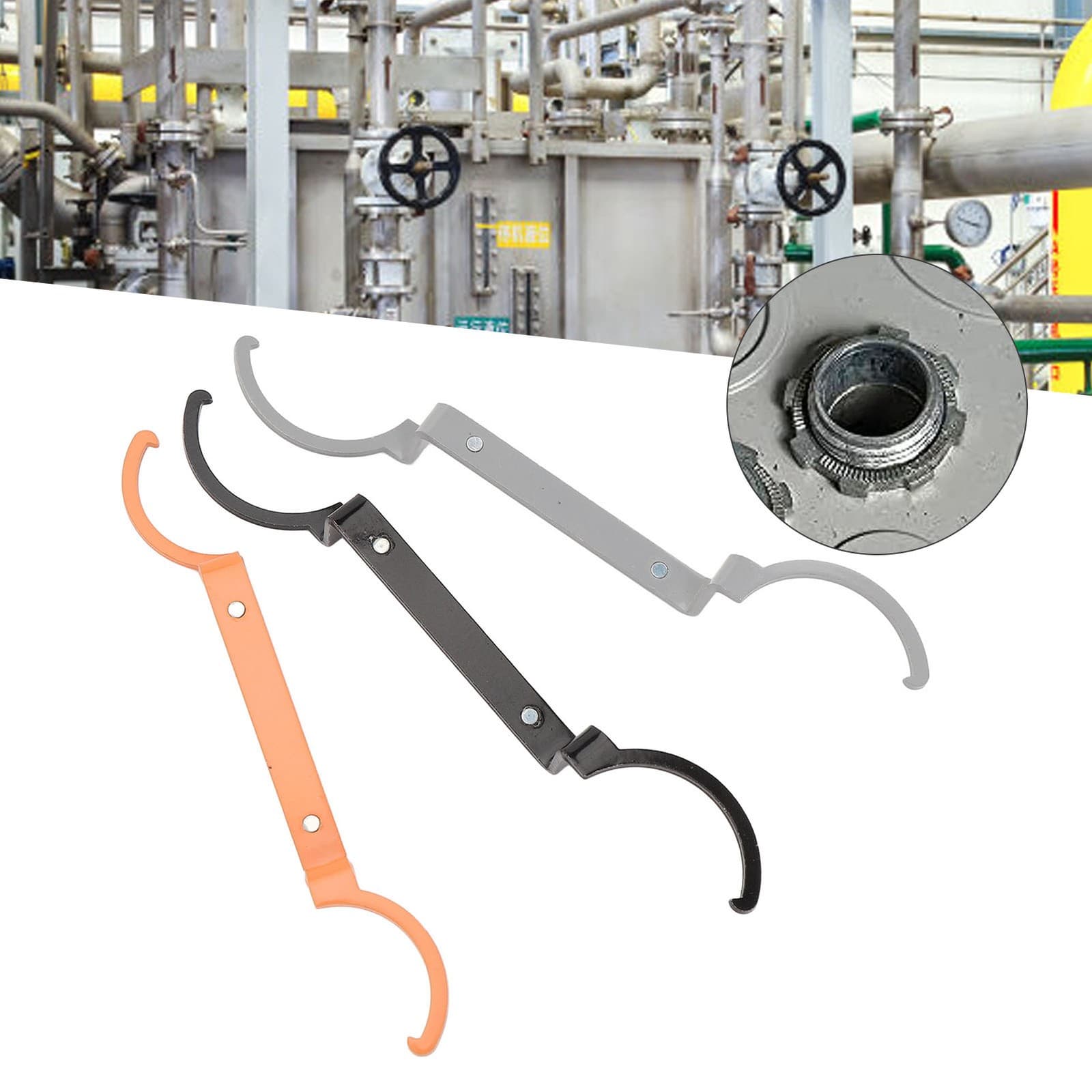 3 Piece Conduit Locknut Wrench Kit for Tight Spaces - image 2