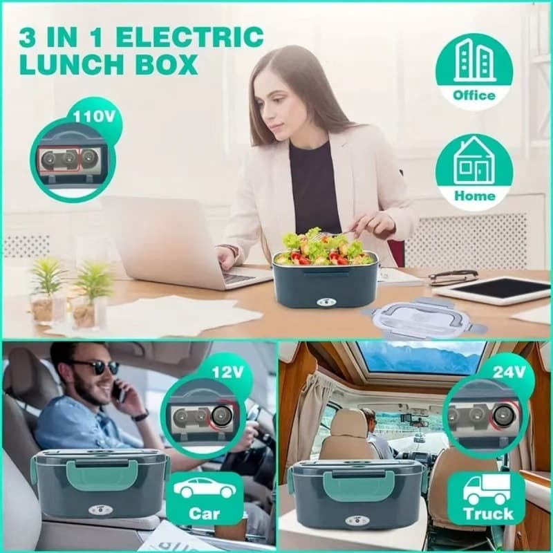 Electric Heated Lunch Box for Car and Home Use - image 3