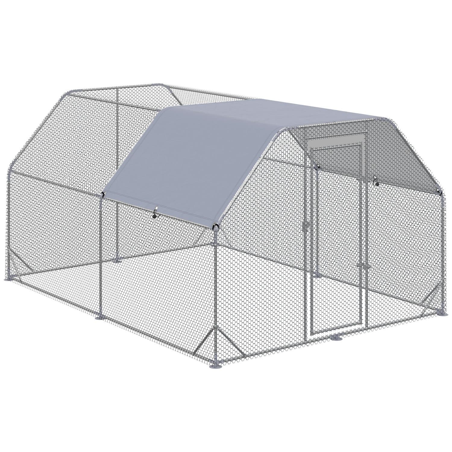 PawHut Chicken Run with Roof for 10-12 Chickens