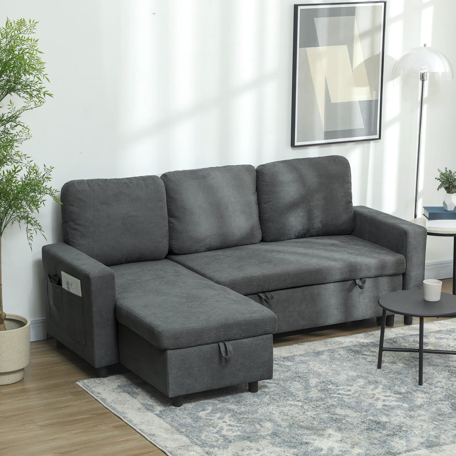 Charcoal Grey Sofa Bed - image 2