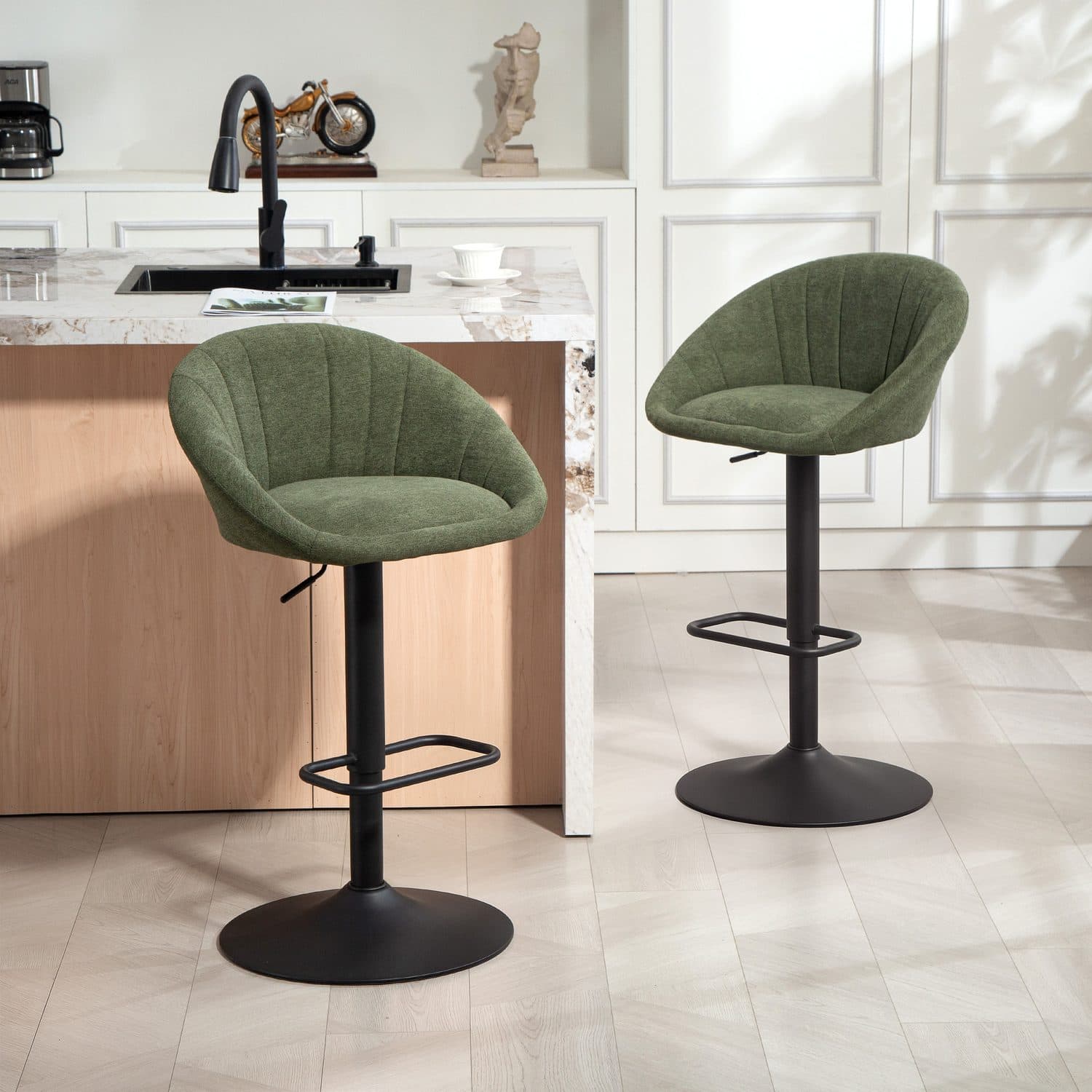 Dark Green Adjustable Tub Bar Stools - image 3