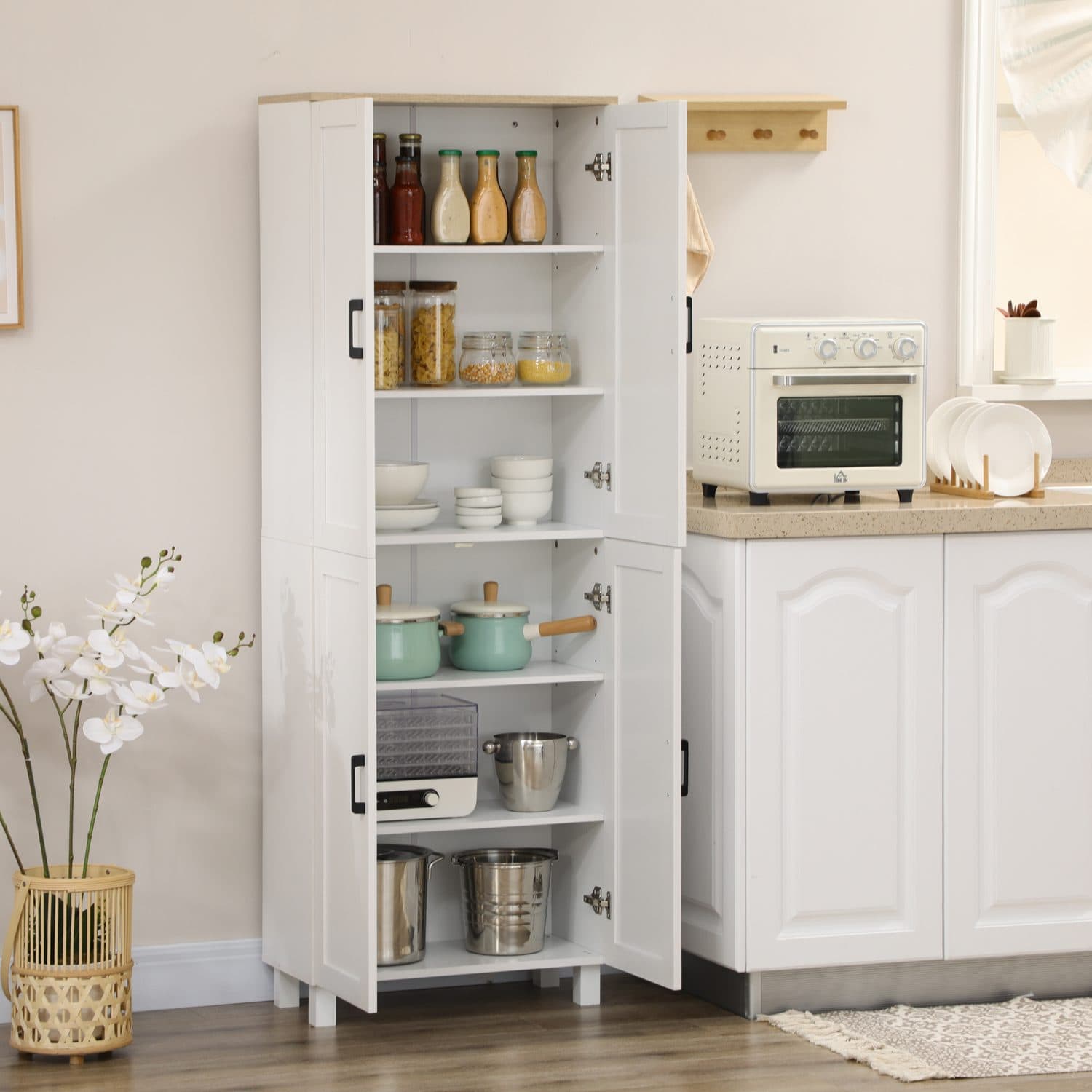 Tall White Kitchen Cupboard - image 4