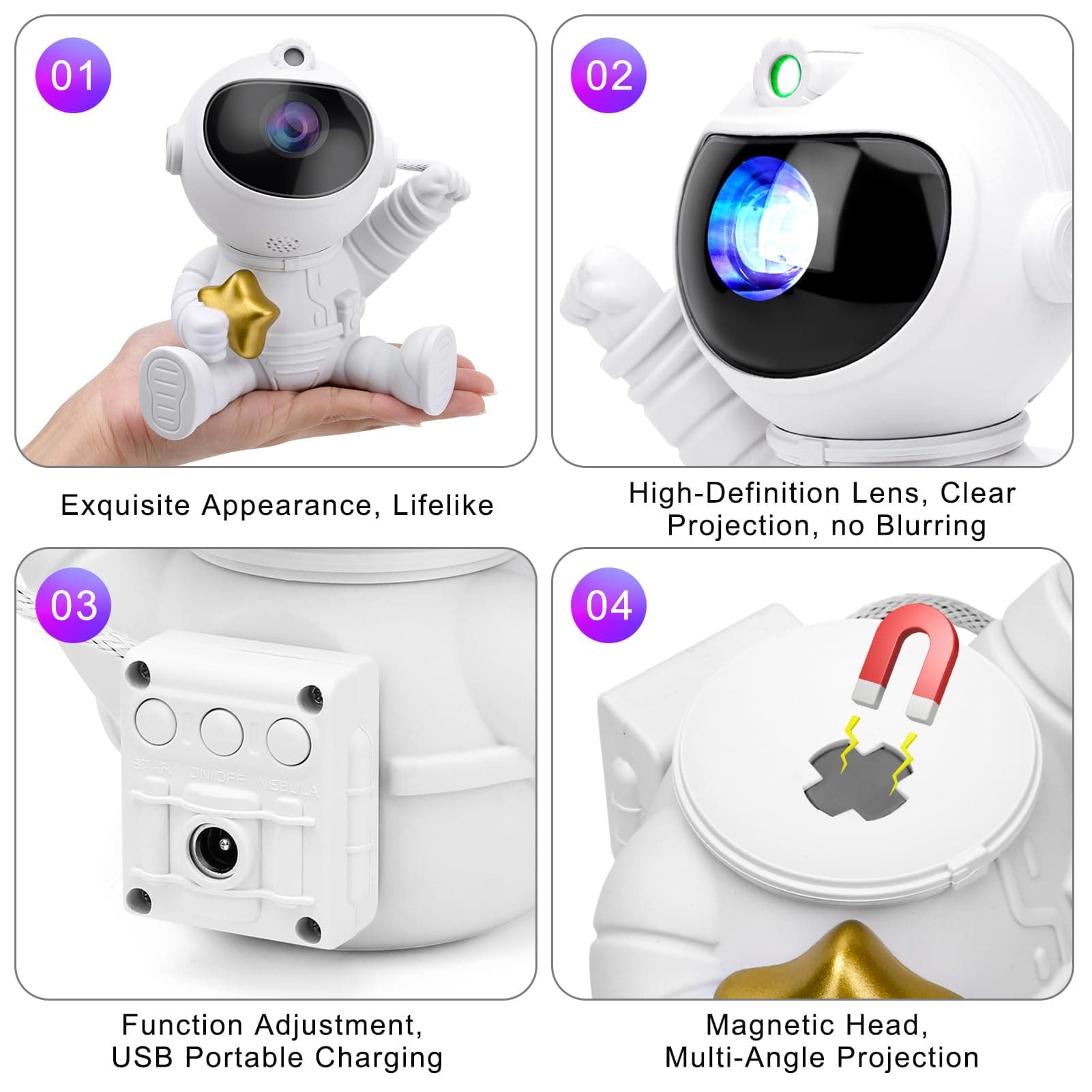 Astronaut Galaxy Projector for Colourful Night Light - image 7