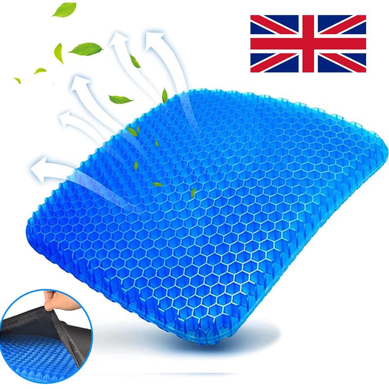Cooling Honeycomb Gel Seat Cushion with Washable Non-Slip Cover - Default