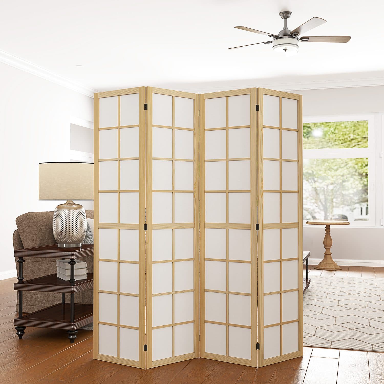 4-Panel Pine Room Divider - image 5