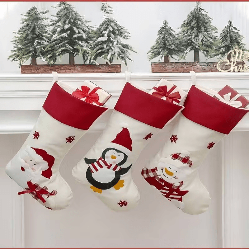 Three Generously Sized Christmas Stockings for the Mantelpiece - image 5