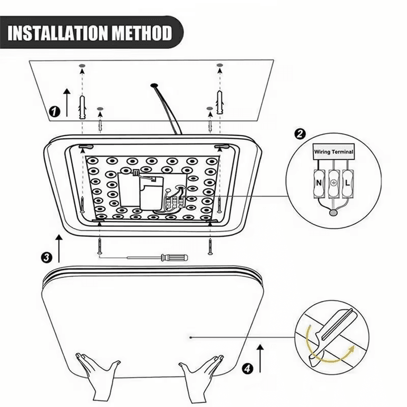 Slim Square LED Ceiling Panel Available in 12W, 24W, 36W and 72W - Default
