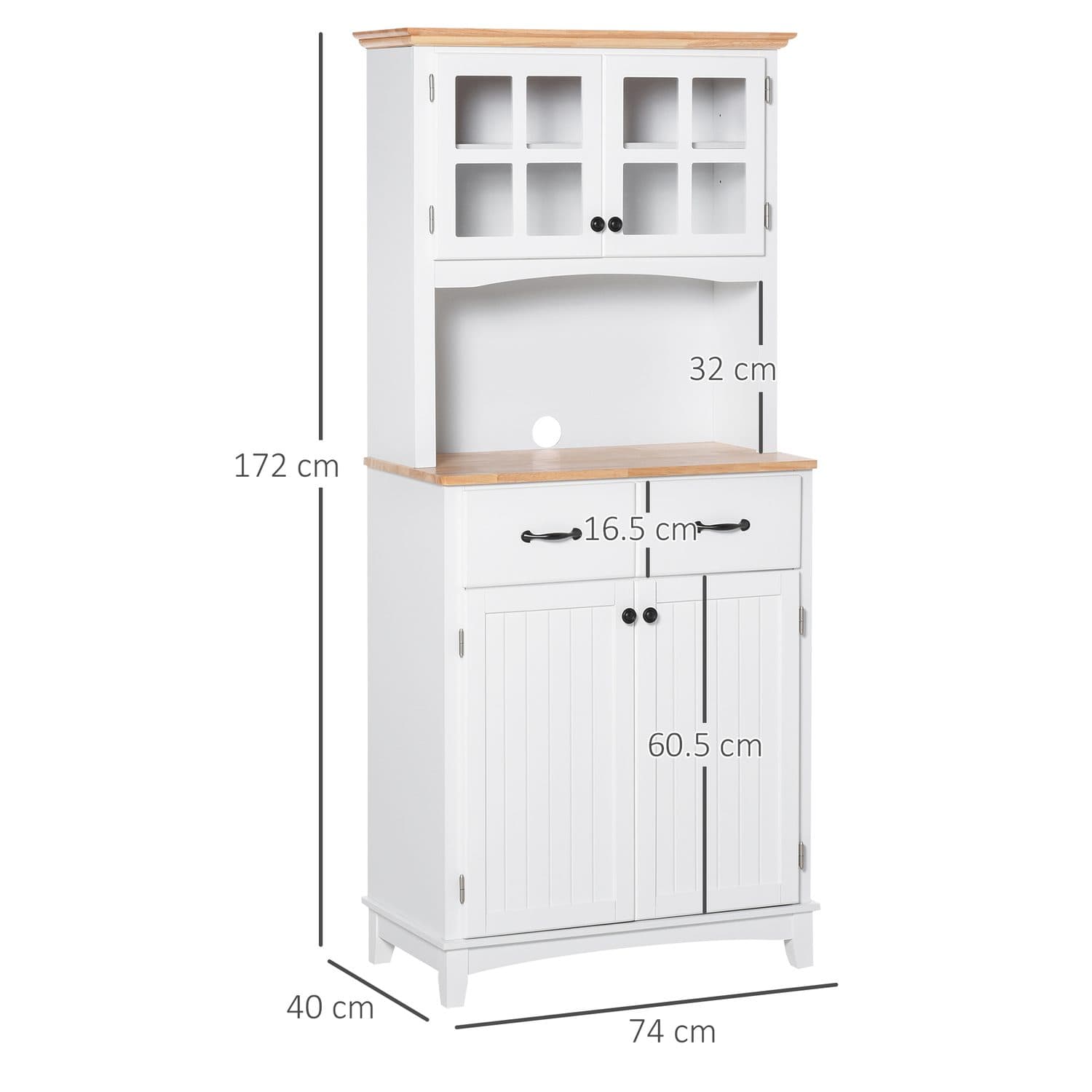 White Freestanding Kitchen Cabinet - image 2