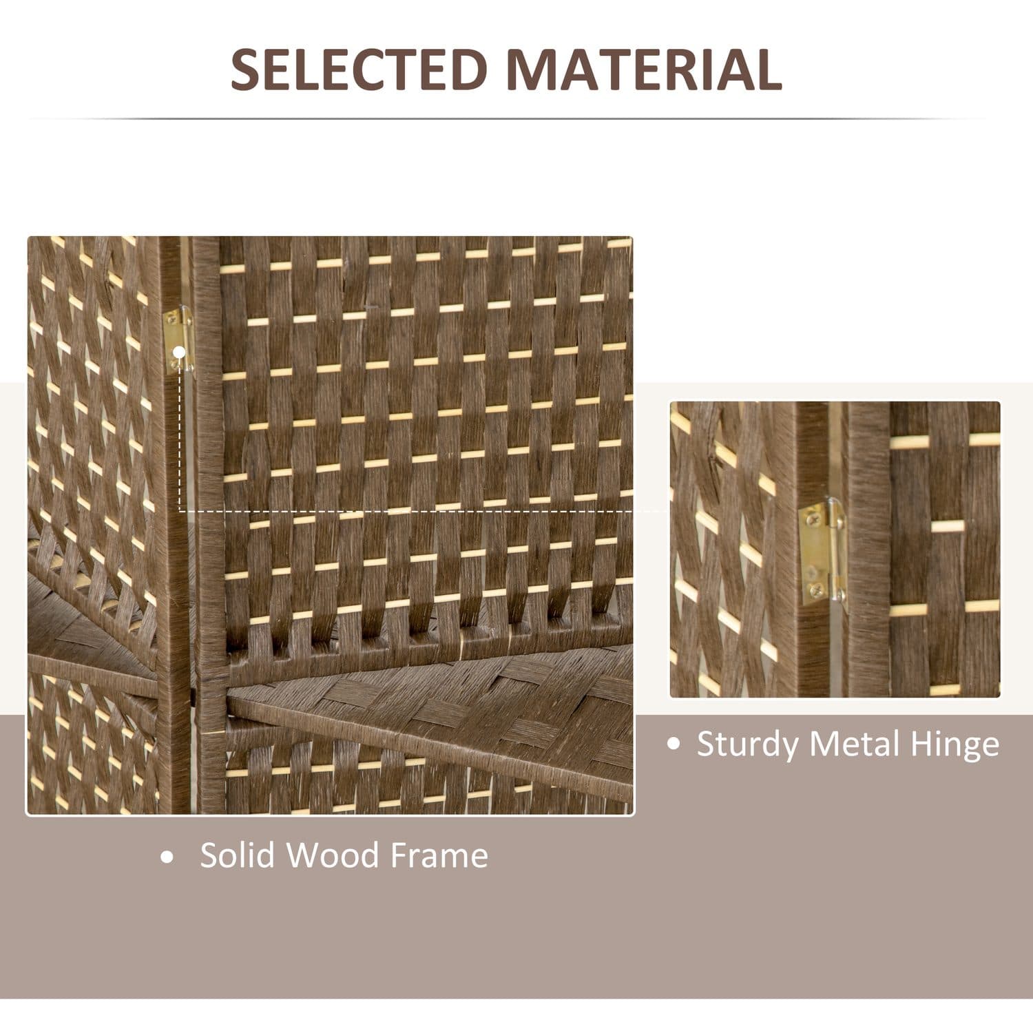 4-Panel Room Divider with Shelves - image 4