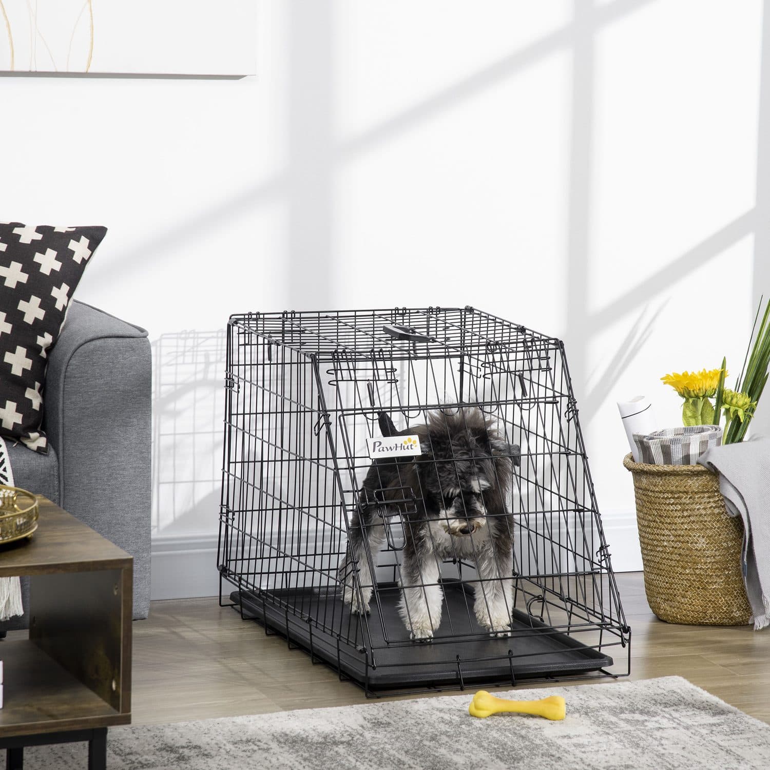 PawHut Collapsible Travel Cage for Small Dogs, 77x47x55cm - image 2