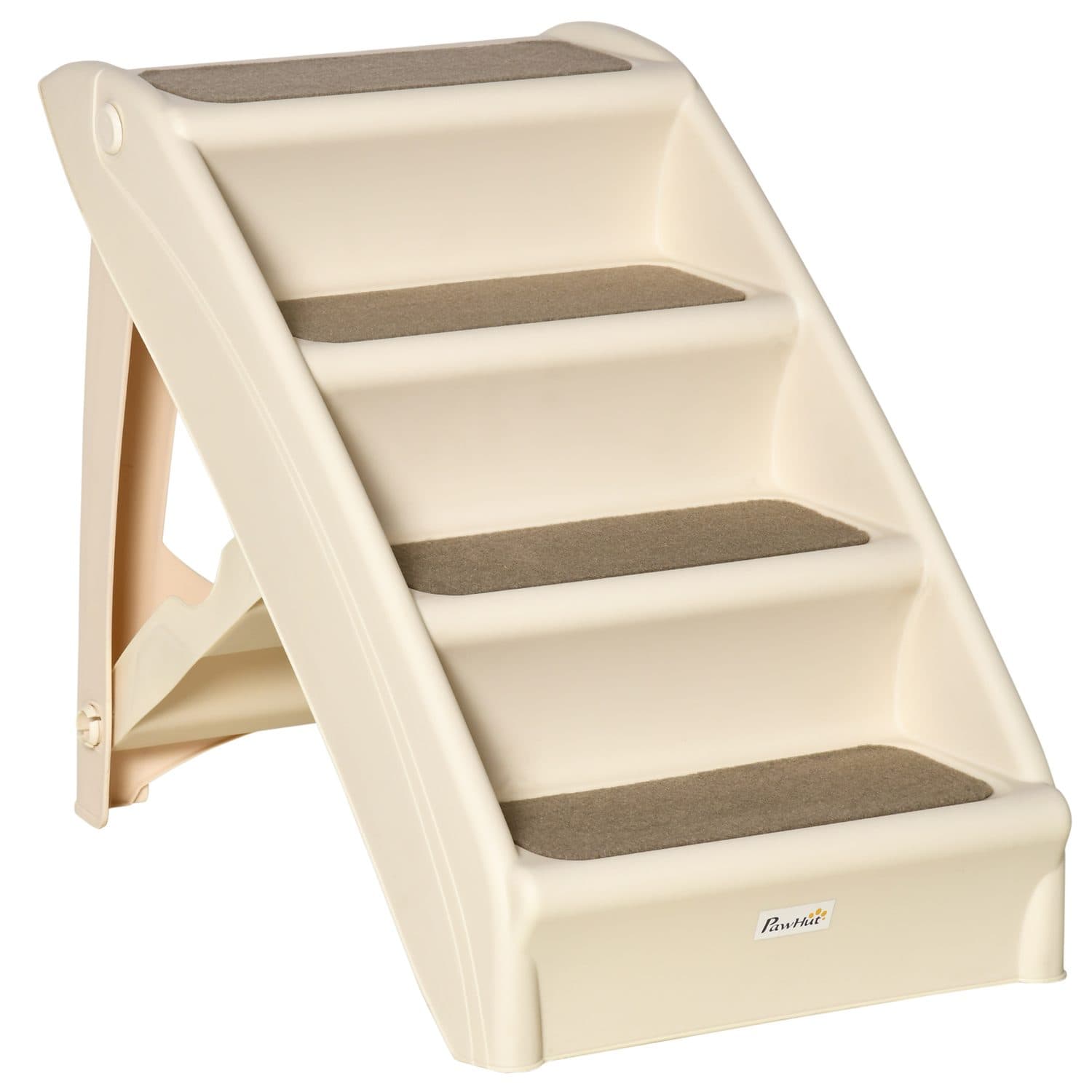 Foldable Four-Step Pet Stairs with Non-Slip Mats