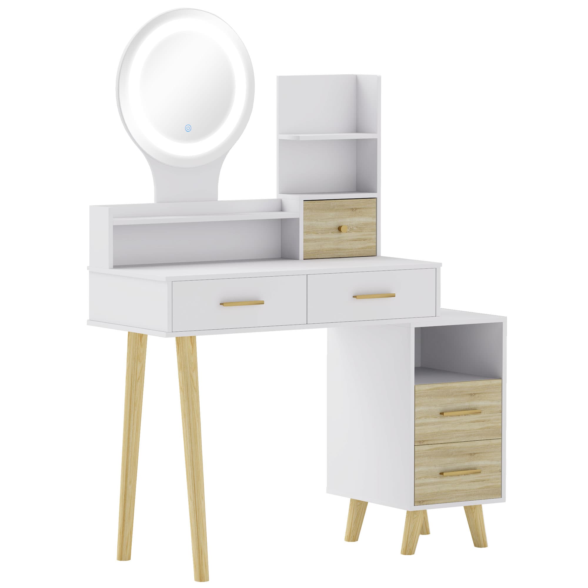 White LED Dressing Table