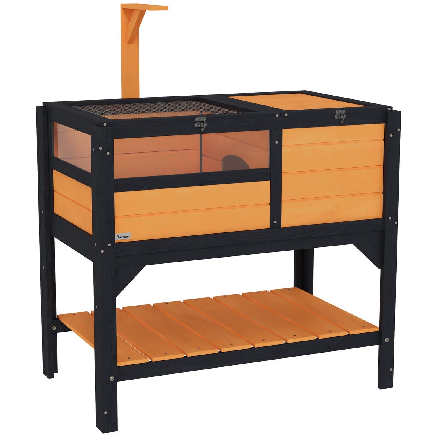 Wooden Tortoise House with Shelter, Run & Basking Area
