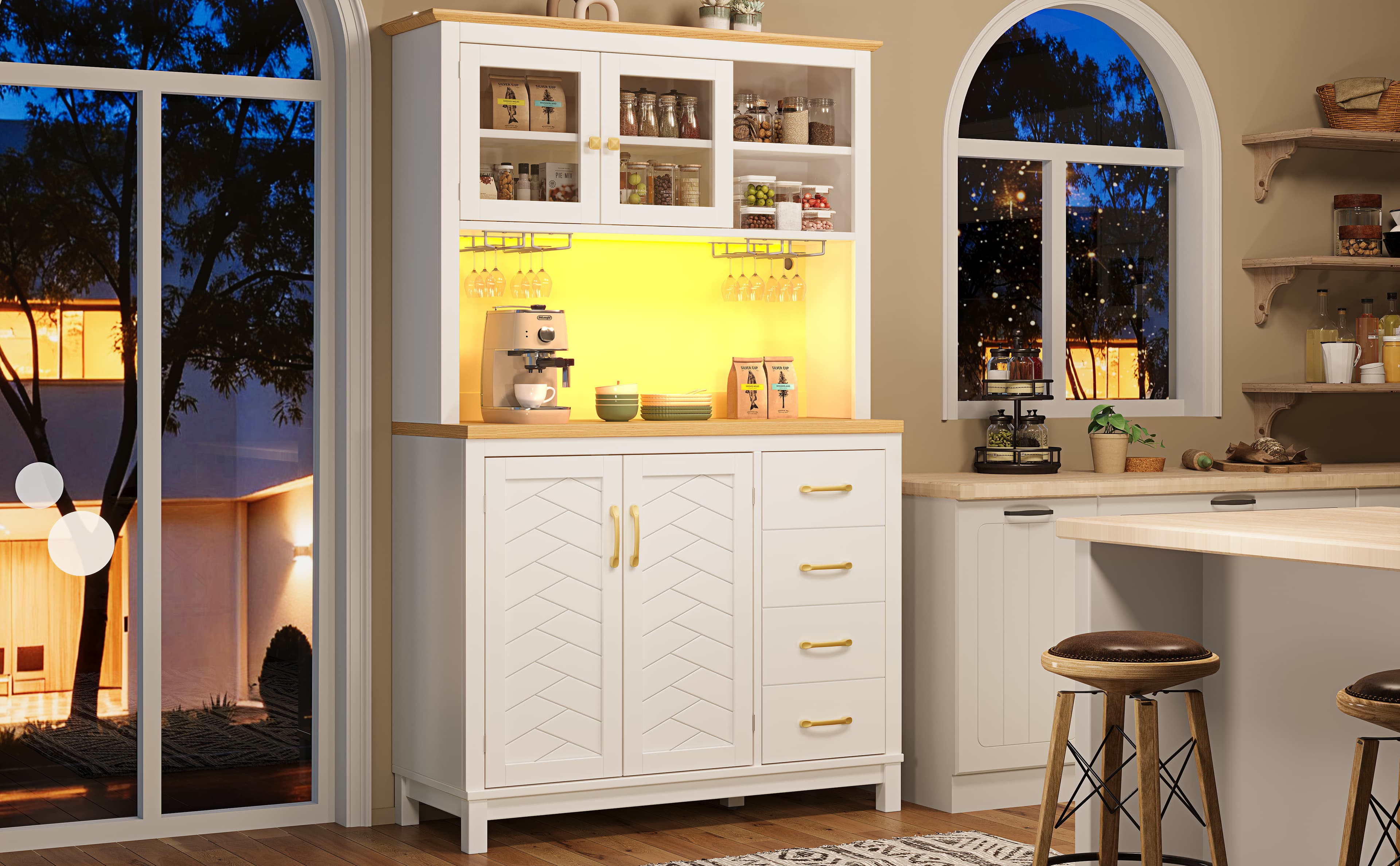 Farmhouse Buffet & Display Cabinet - image 2