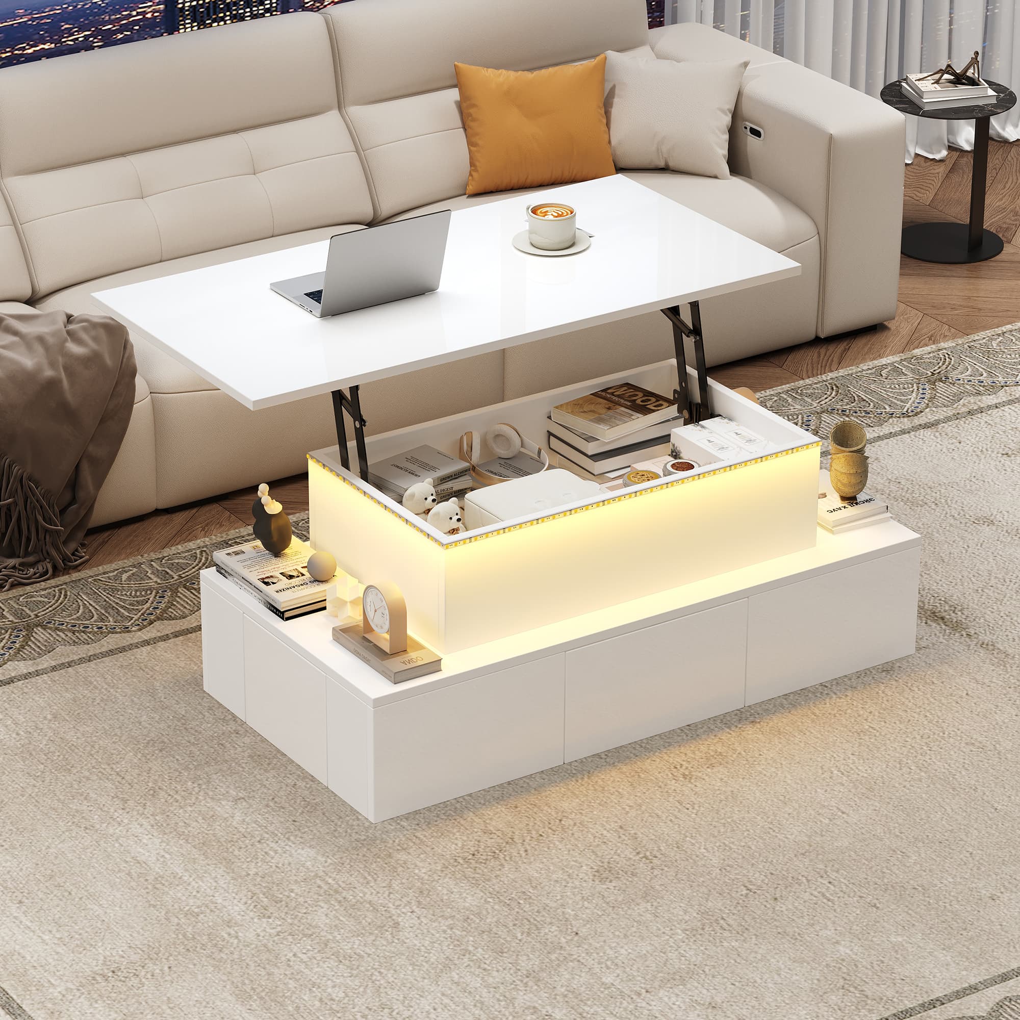 High Gloss Lift-Top Coffee Table - image 3