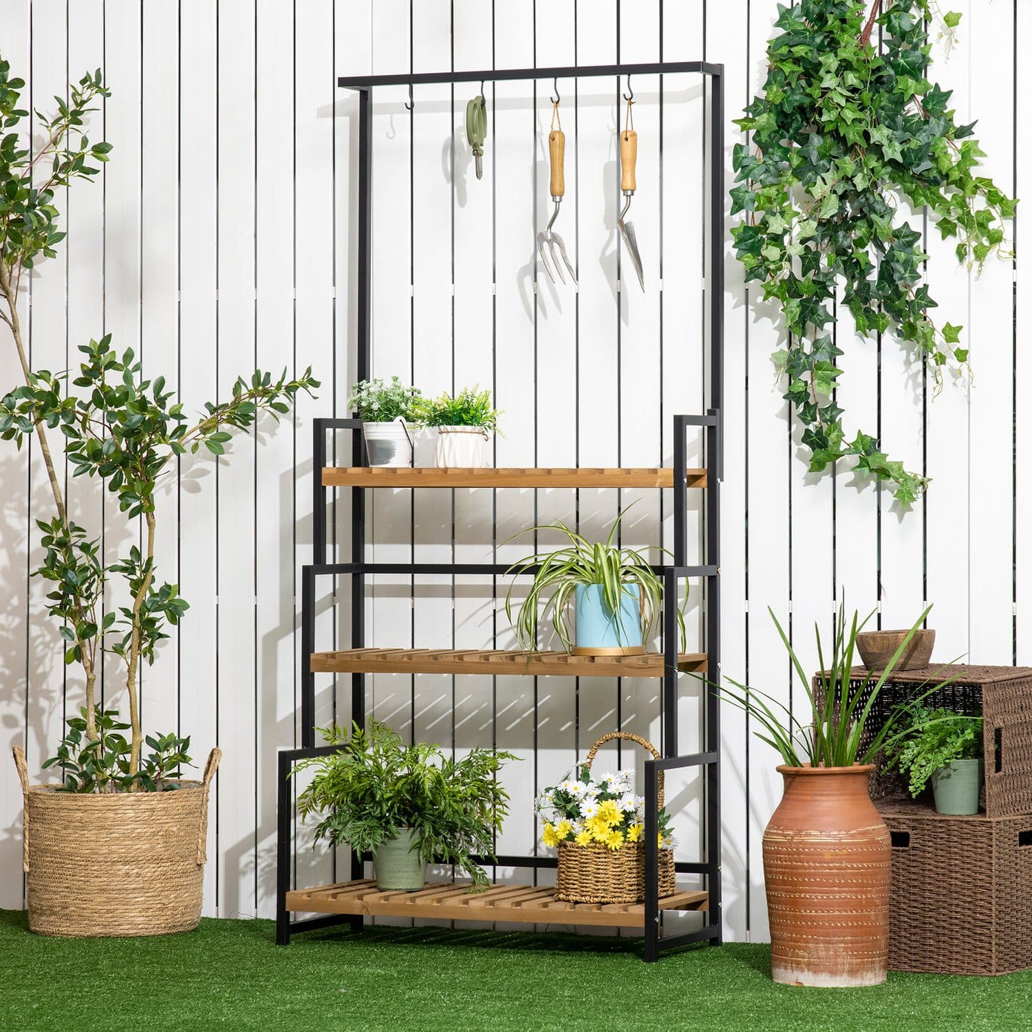 3-Tier Wooden Plant Stand - image 4