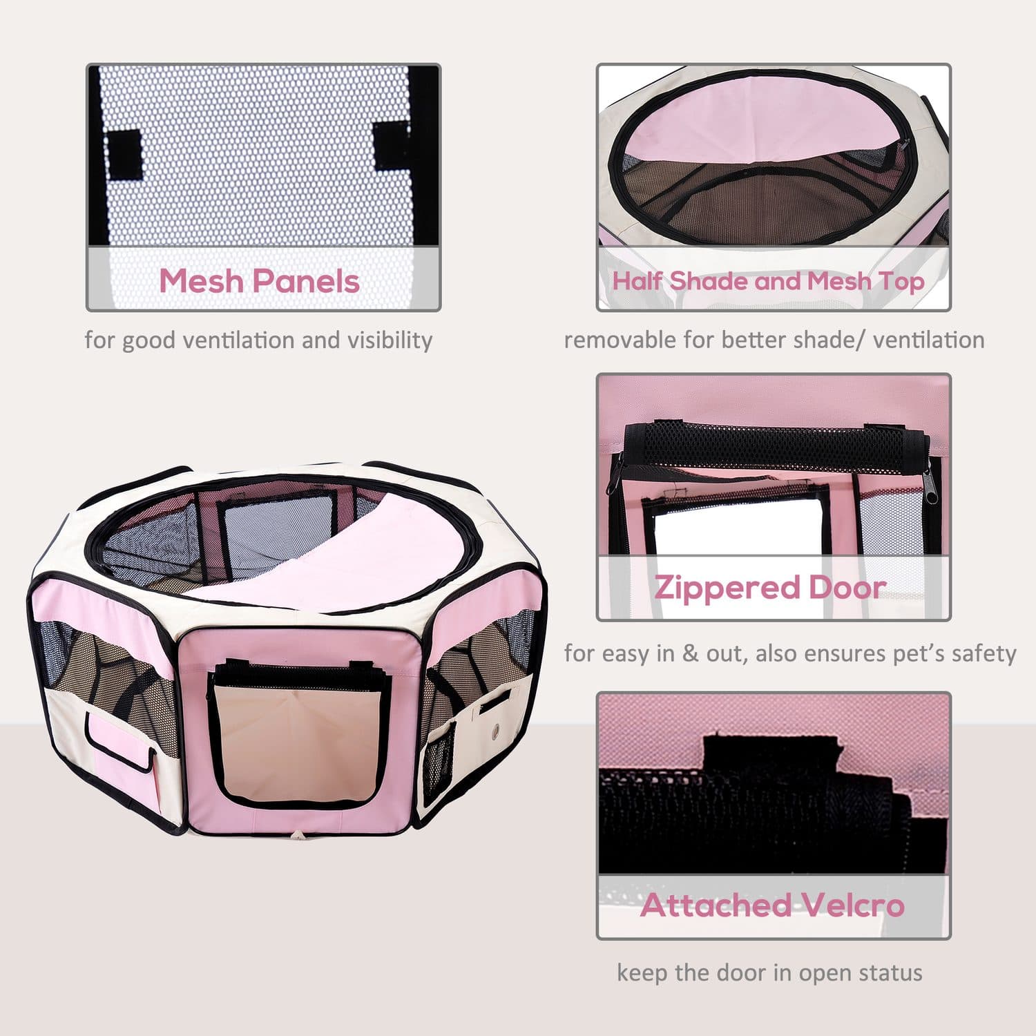 Portable Octagon Playpen with Carrying Bag - image 3