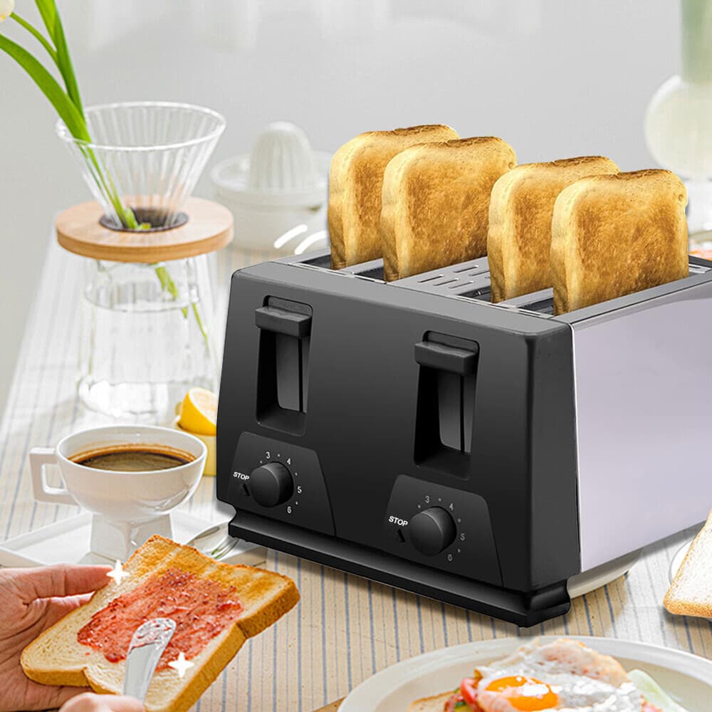 4-Slice Stainless Steel Toaster with Dual Independent Controls - image 5