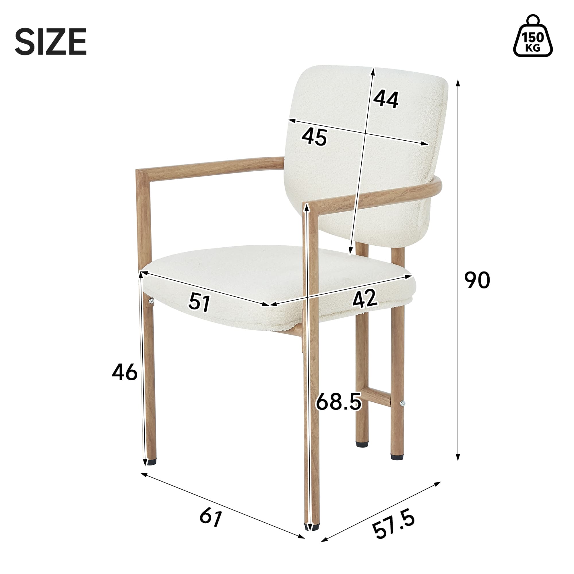 6 Chic Boucle Chairs - image 4