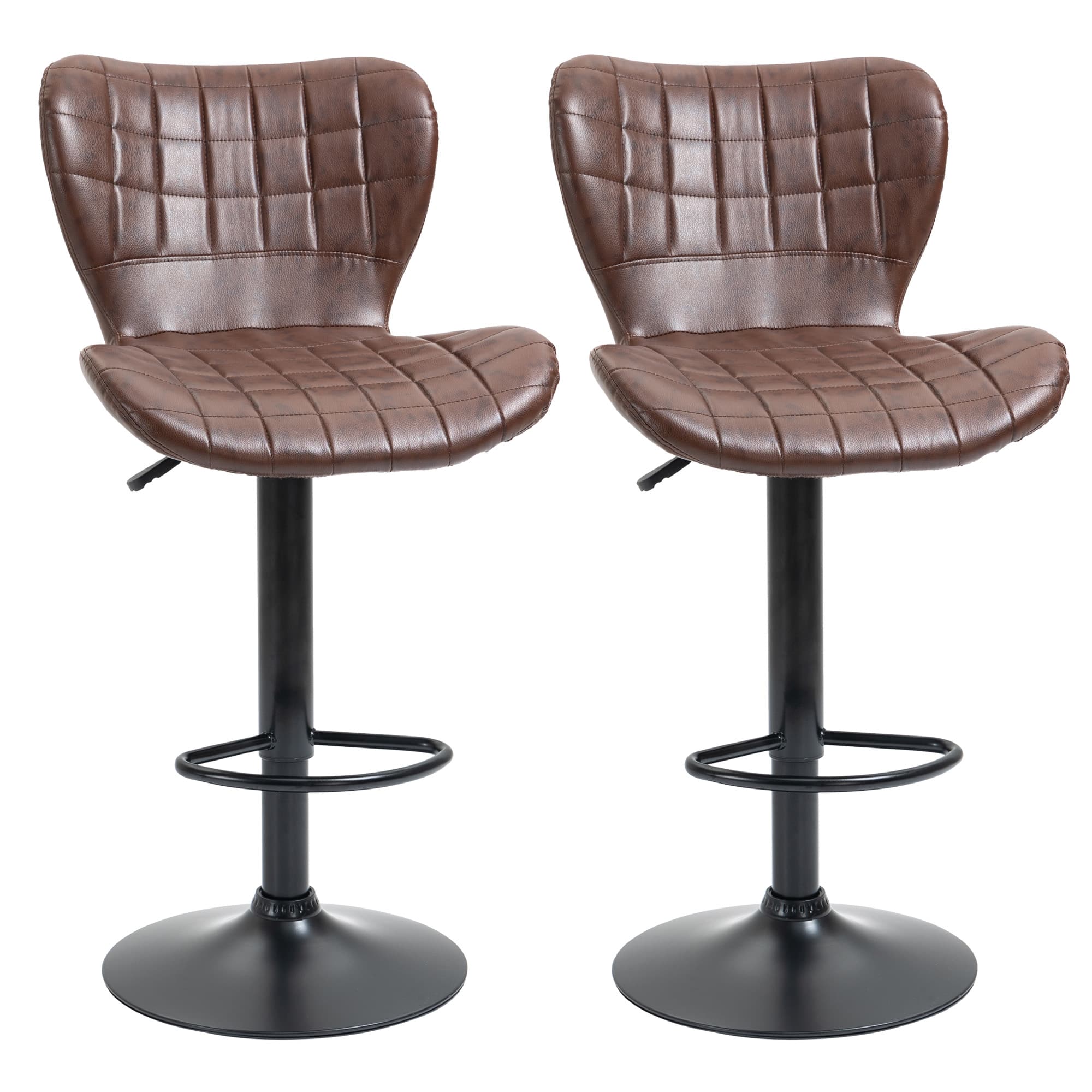 Brown Swivel Bar Stools