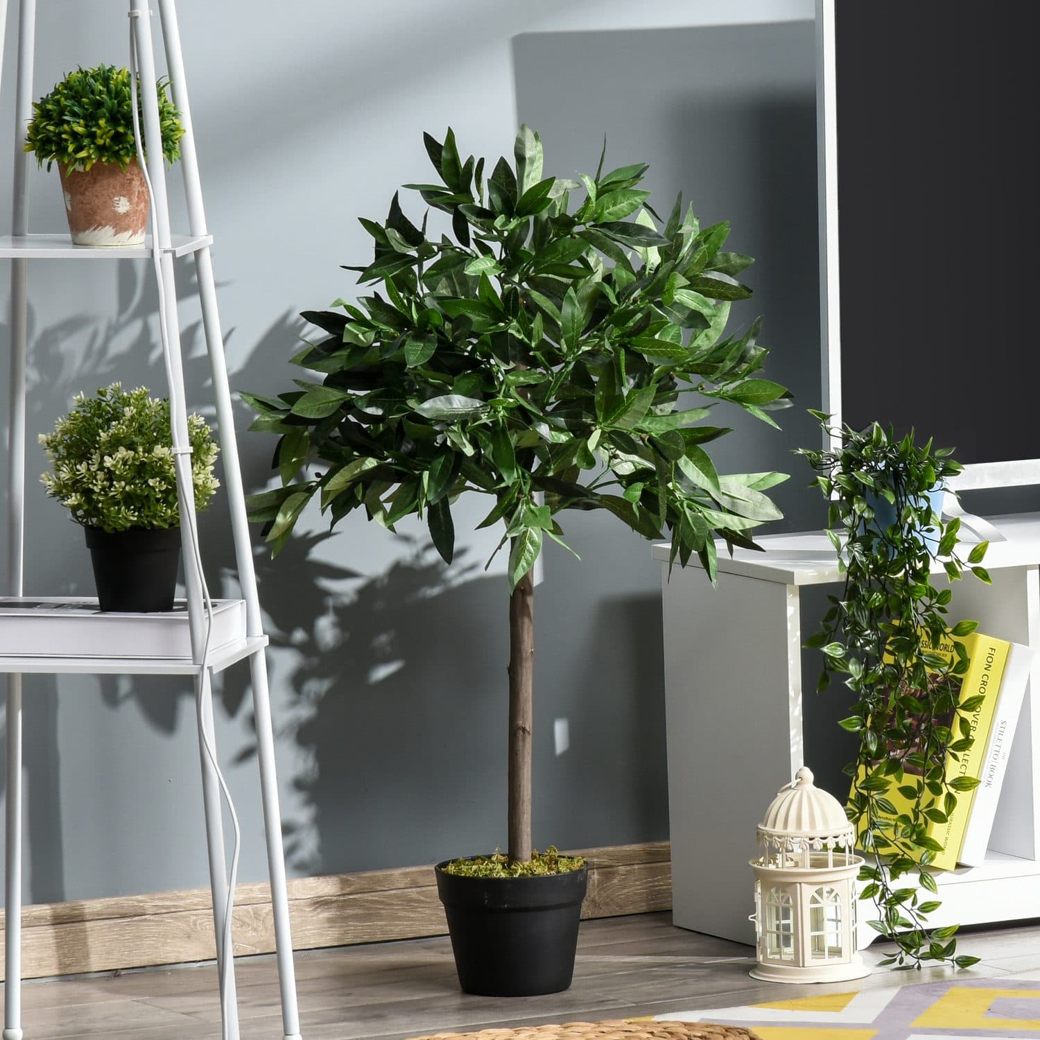 90cm Artificial Bay Laurel Topiary Trees Set of 2 - image 5