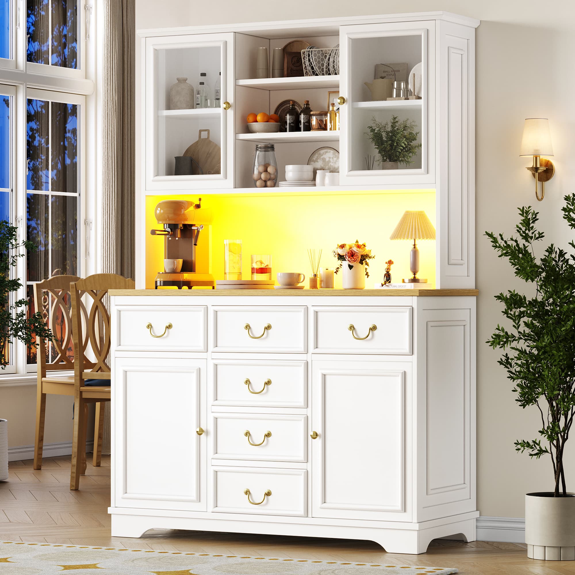 Ergonomic Kitchen Storage with Sockets, USB & LED Lighting - image 1
