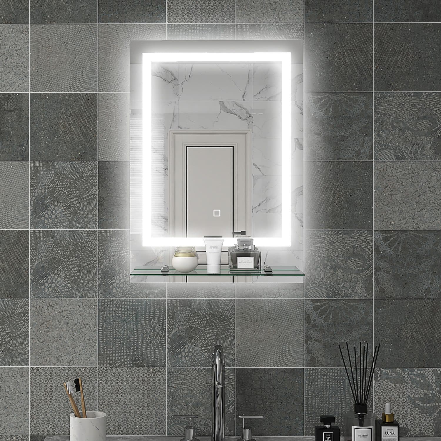 Smart Touch Illuminated Bathroom Mirror with Anti-Fog - image 3