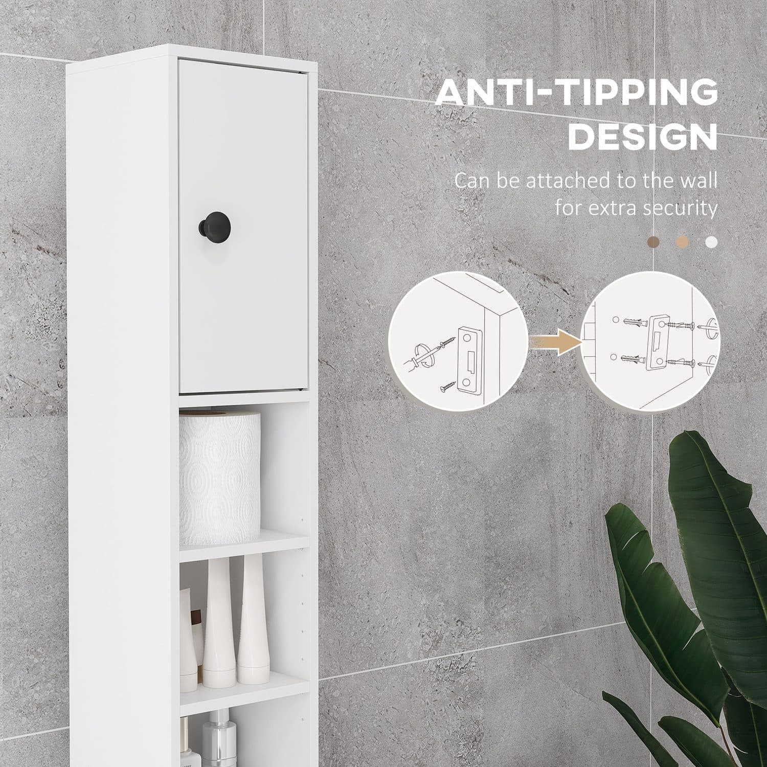 Kleankin Slim Bathroom Cabinet - image 5