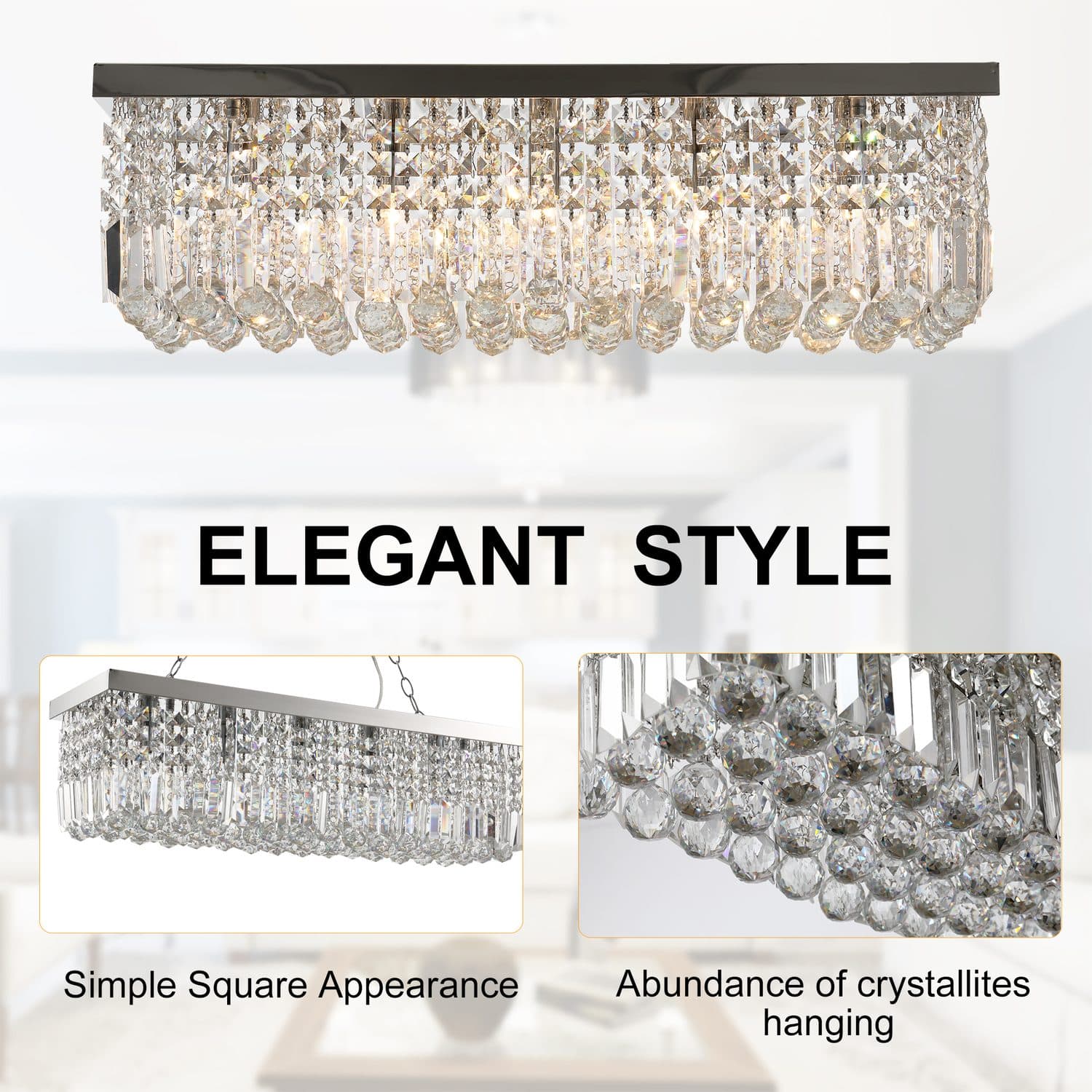 Dazzling Square Crystal Chandelier - image 3