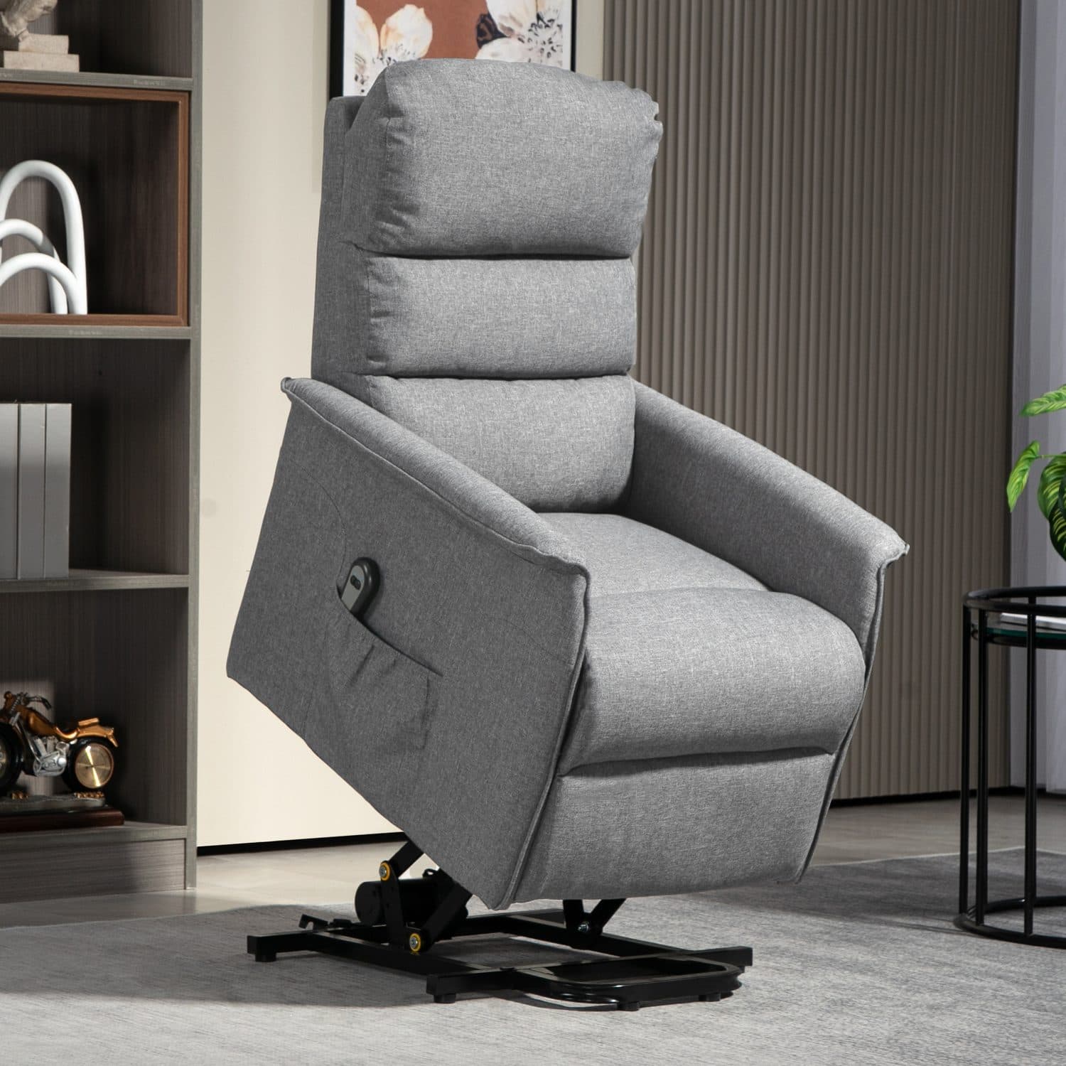 Grey Electric Riser Recliner - image 5