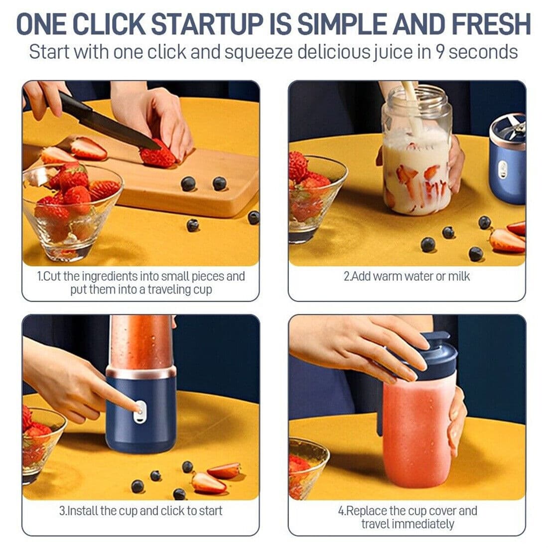 Blend and Go — USB-Rechargeable Personal Blender, 400ml - image 4
