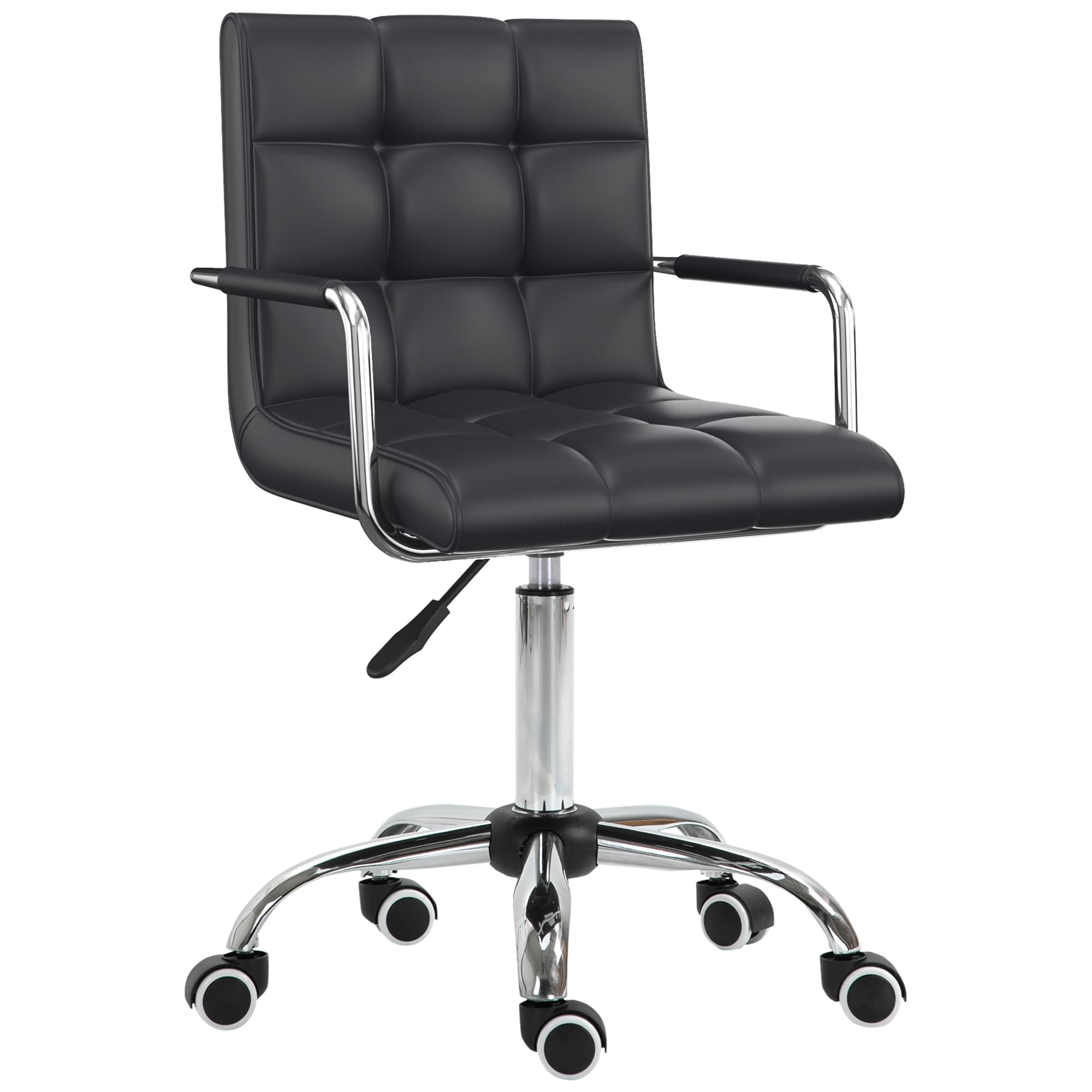 Black PU Leather Swivel Chair