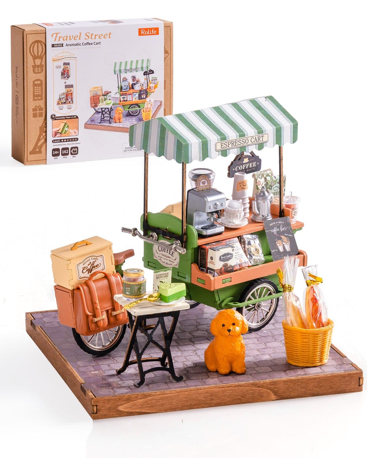 Vintage European Wooden Coffee Cart - image 1