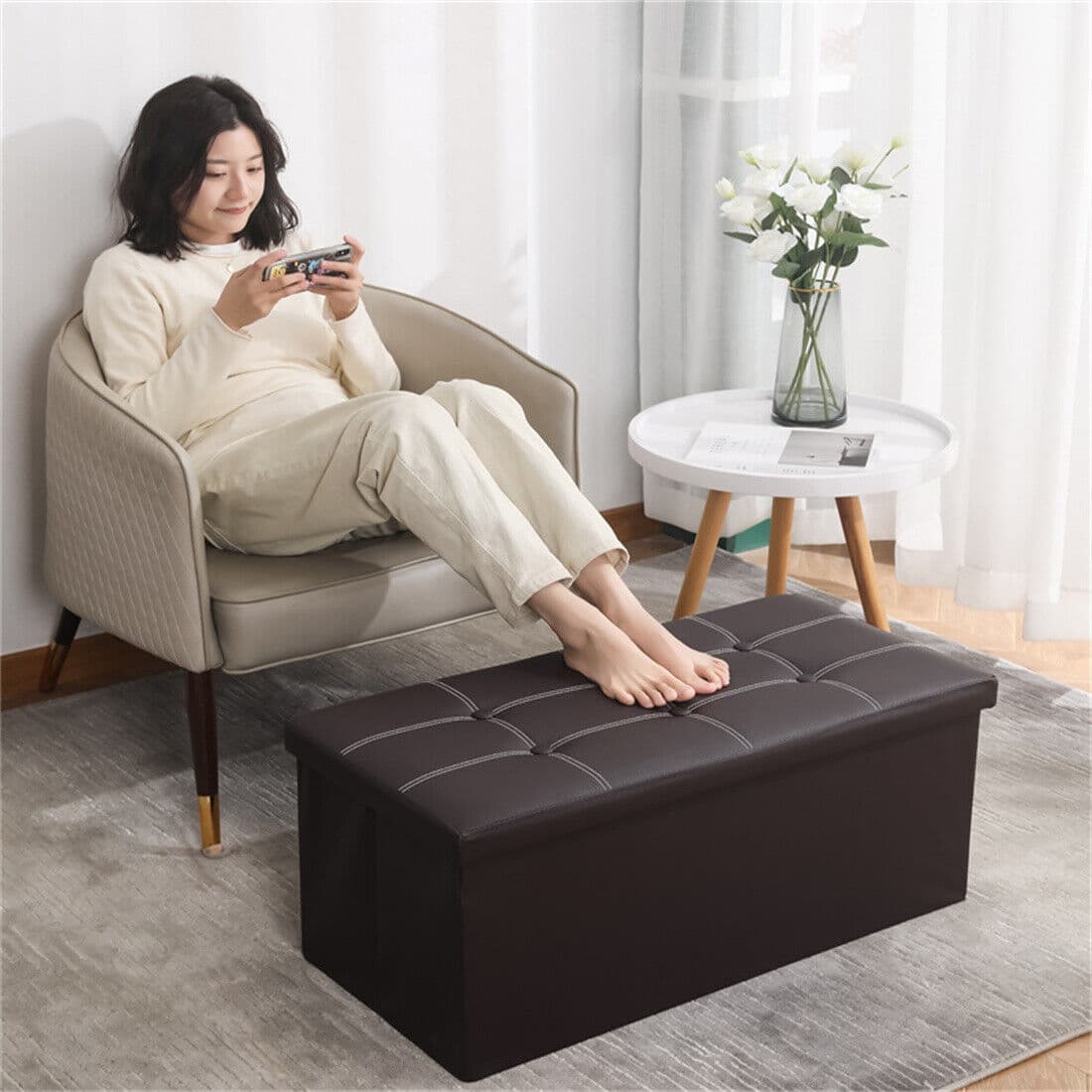 Folding Pet Stairs for Small Dogs & Cats with Storage - image 3