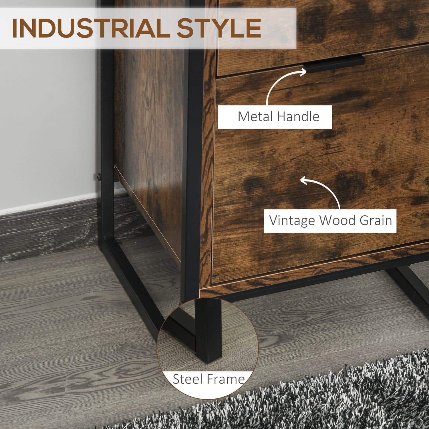Industrial 3-Drawer Chest - image 3
