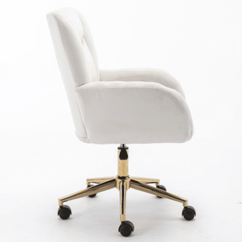 Chic Ivory Velvet Chair - image 6