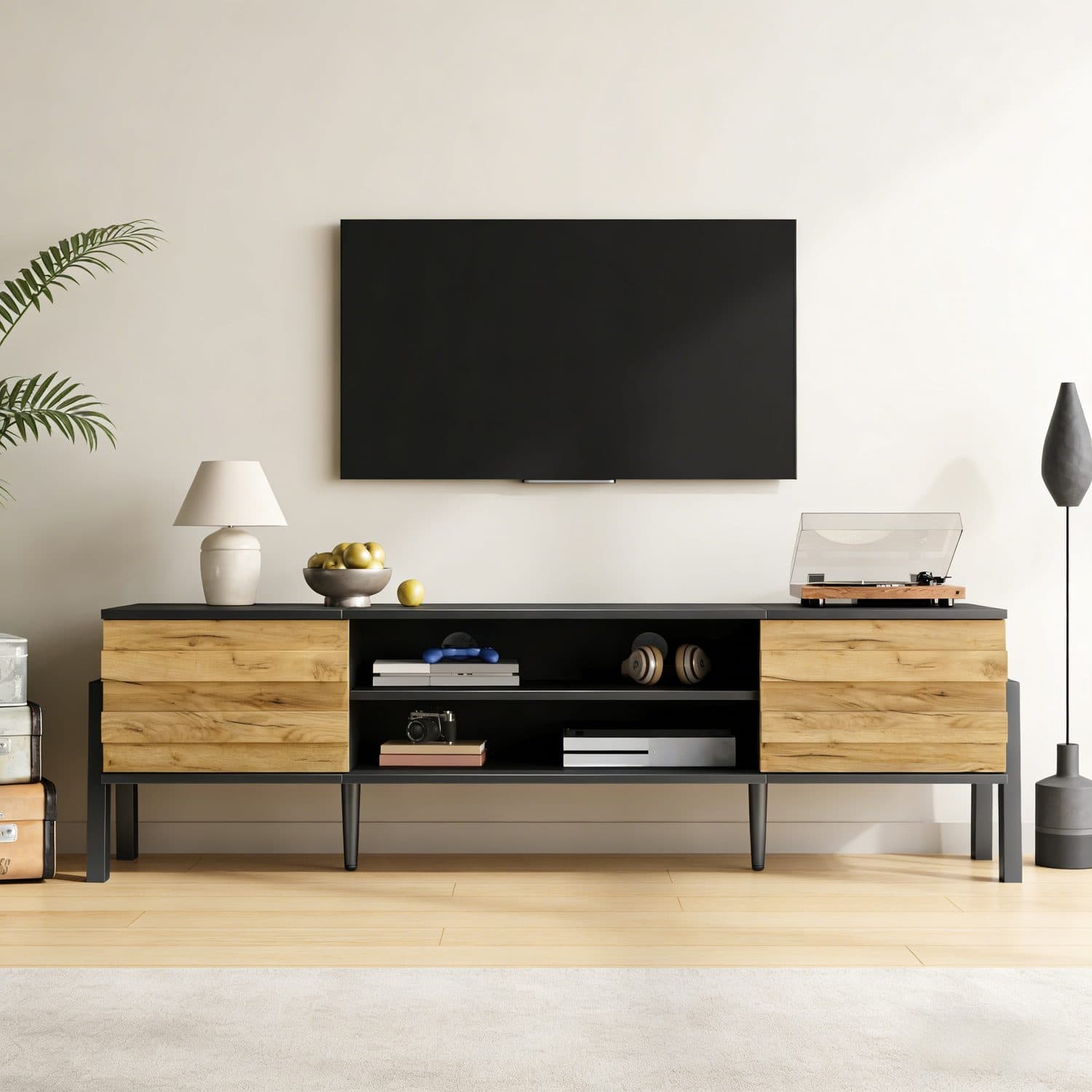 Natural Wood TV Unit - image 3