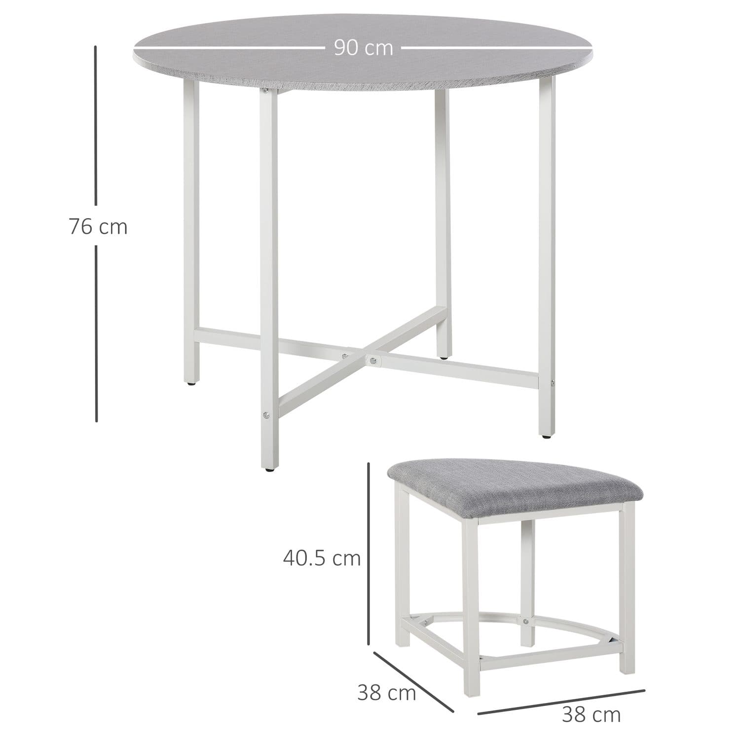 Space-Saving Round Dining Set - image 2