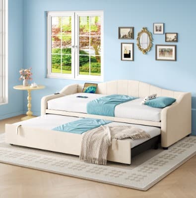 3-in-1 Velvet Sofa & Daybed - image 2