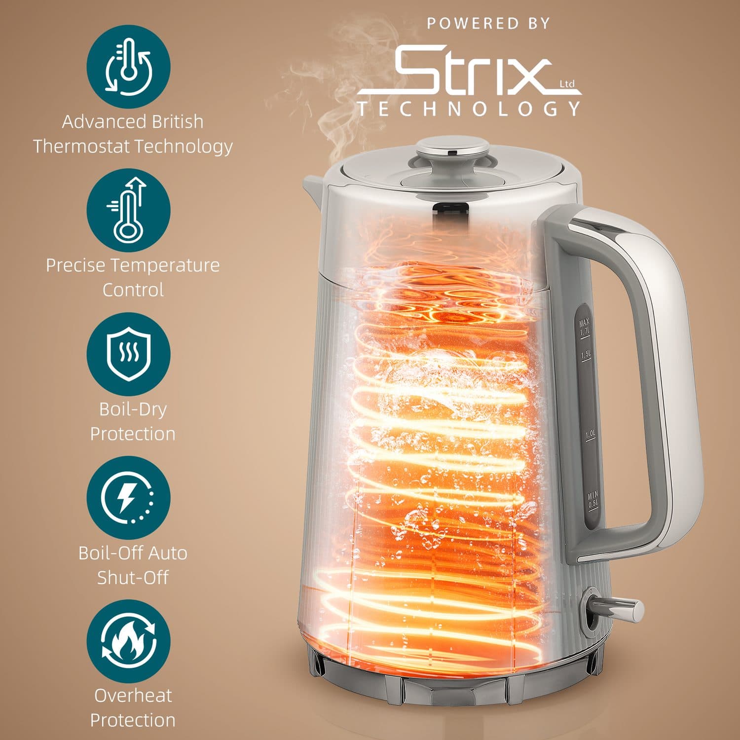 Taupe Kettle and Toaster Set - image 4